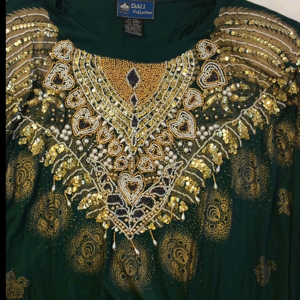 Bali Collection heavily beaded Boho top and skirt